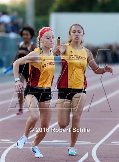 Thumbnail 1 in CIF SJS Masters Track and Field Championships (Girls Track Prelims) photogallery.