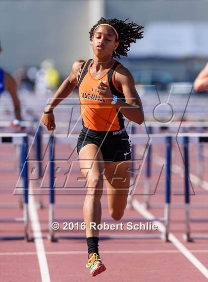 Thumbnail 1 in CIF SJS Masters Track and Field Championships (Girls Track Prelims) photogallery.