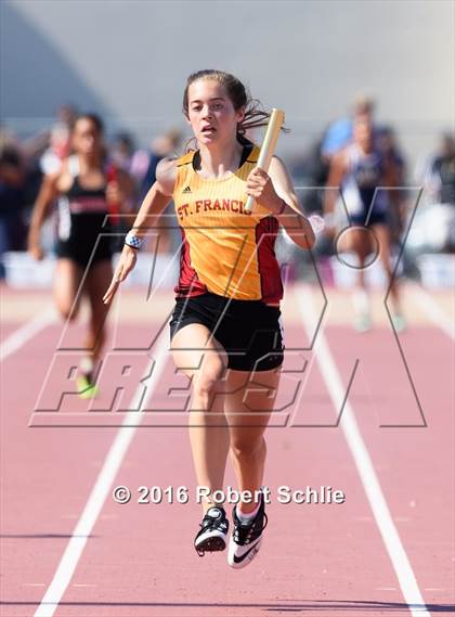 Thumbnail 2 in CIF SJS Masters Track and Field Championships (Girls Track Prelims) photogallery.