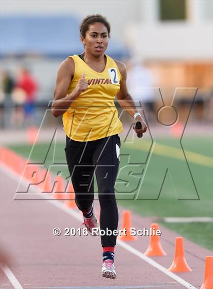 Thumbnail 2 in CIF SJS Masters Track and Field Championships (Girls Track Prelims) photogallery.