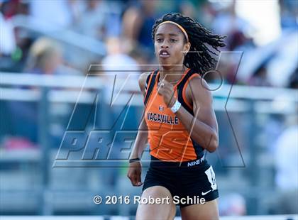 Thumbnail 3 in CIF SJS Masters Track and Field Championships (Girls Track Prelims) photogallery.