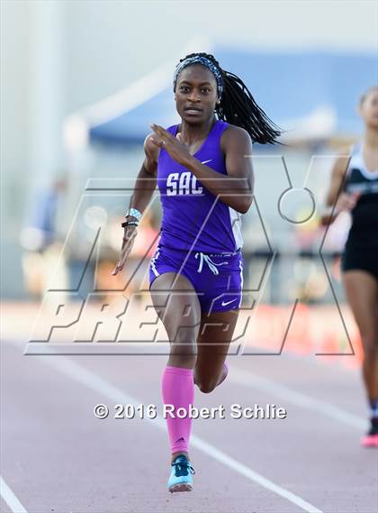 Thumbnail 2 in CIF SJS Masters Track and Field Championships (Girls Track Prelims) photogallery.