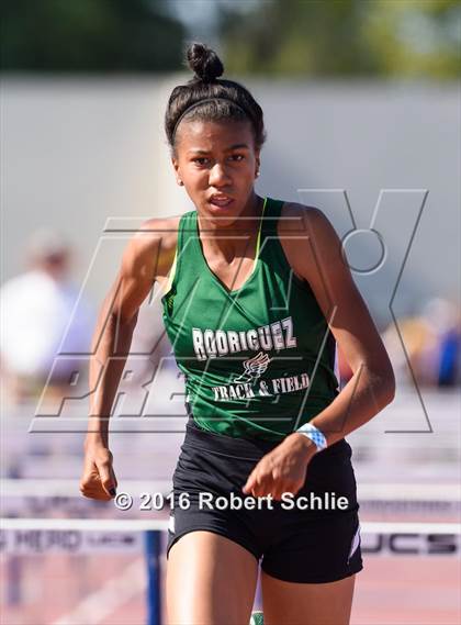 Thumbnail 1 in CIF SJS Masters Track and Field Championships (Girls Track Prelims) photogallery.
