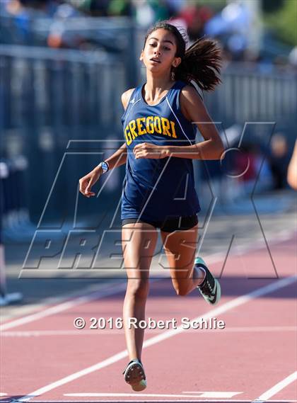 Thumbnail 2 in CIF SJS Masters Track and Field Championships (Girls Track Prelims) photogallery.