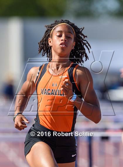 Thumbnail 3 in CIF SJS Masters Track and Field Championships (Girls Track Prelims) photogallery.