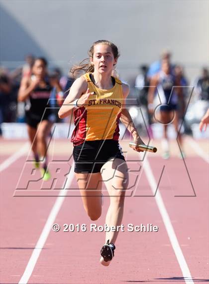 Thumbnail 1 in CIF SJS Masters Track and Field Championships (Girls Track Prelims) photogallery.