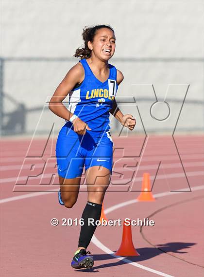 Thumbnail 1 in CIF SJS Masters Track and Field Championships (Girls Track Prelims) photogallery.