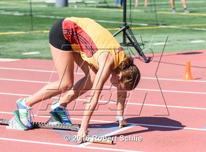 Thumbnail 2 in CIF SJS Masters Track and Field Championships (Girls Track Prelims) photogallery.