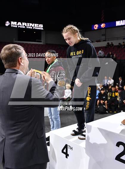 Thumbnail 1 in CIF State Wrestling Girls Championships (Podium Awards) photogallery.