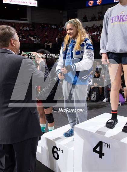 Thumbnail 1 in CIF State Wrestling Girls Championships (Podium Awards) photogallery.