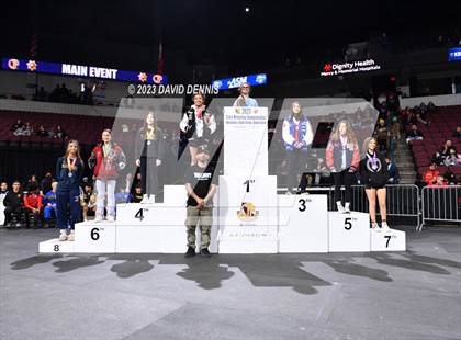 Thumbnail 1 in CIF State Wrestling Girls Championships (Podium Awards) photogallery.
