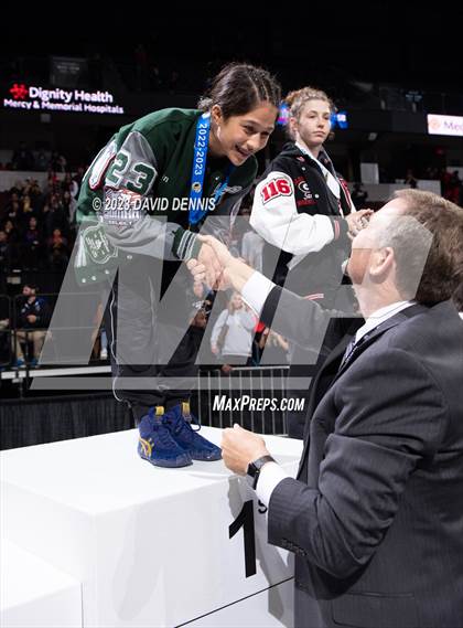 Thumbnail 2 in CIF State Wrestling Girls Championships (Podium Awards) photogallery.