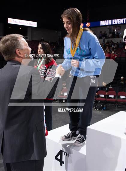 Thumbnail 1 in CIF State Wrestling Girls Championships (Podium Awards) photogallery.