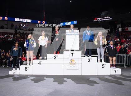 Thumbnail 1 in CIF State Wrestling Girls Championships (Podium Awards) photogallery.