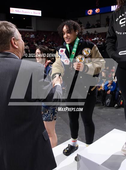 Thumbnail 1 in CIF State Wrestling Girls Championships (Podium Awards) photogallery.