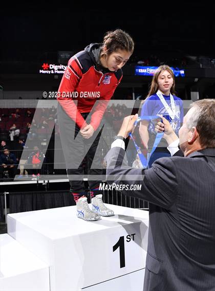 Thumbnail 2 in CIF State Wrestling Girls Championships (Podium Awards) photogallery.