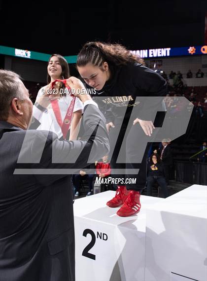 Thumbnail 1 in CIF State Wrestling Girls Championships (Podium Awards) photogallery.