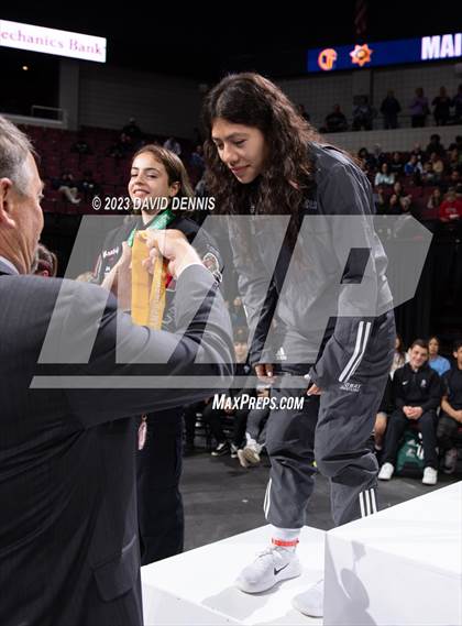 Thumbnail 1 in CIF State Wrestling Girls Championships (Podium Awards) photogallery.