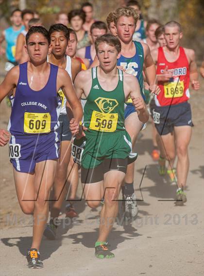 Thumbnail 1 in CIF State Cross Country Championships (Boys D2) photogallery.