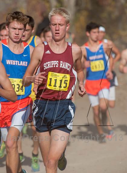 Thumbnail 1 in CIF State Cross Country Championships (Boys D2) photogallery.
