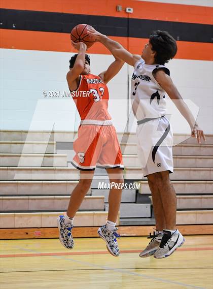 Thumbnail 2 in Somerville vs Cornerstone Christian Academy (Koppers Tournament) photogallery.