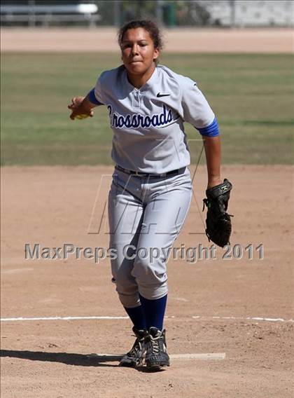 Thumbnail 2 in Bellarmine-Jefferson vs. Crossroads (CIF SS Playoffs) photogallery.