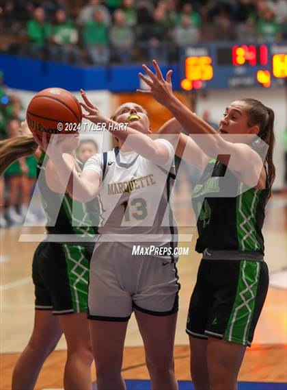 Thumbnail 3 in Clinton Central vs. Marquette Catholic (IHSAA 1A Semi-State 7 Championship) photogallery.