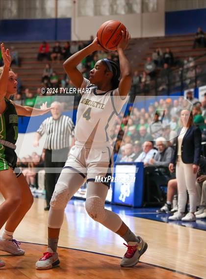 Thumbnail 2 in Clinton Central vs. Marquette Catholic (IHSAA 1A Semi-State 7 Championship) photogallery.