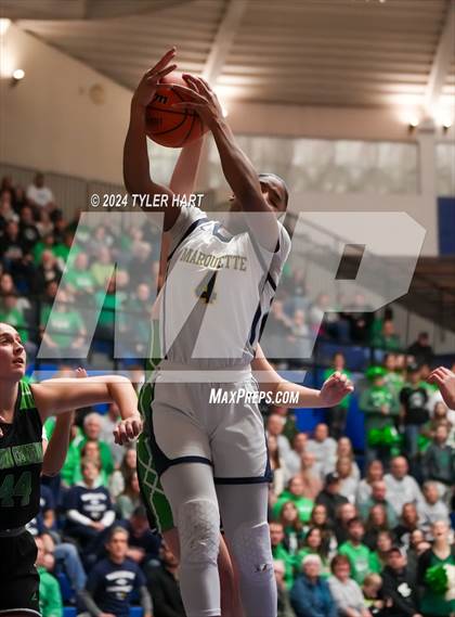 Thumbnail 1 in Clinton Central vs. Marquette Catholic (IHSAA 1A Semi-State 7 Championship) photogallery.