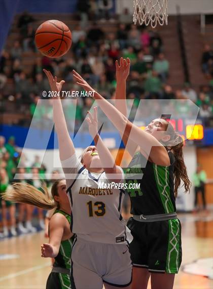 Thumbnail 2 in Clinton Central vs. Marquette Catholic (IHSAA 1A Semi-State 7 Championship) photogallery.