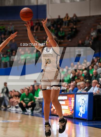Thumbnail 2 in Clinton Central vs. Marquette Catholic (IHSAA 1A Semi-State 7 Championship) photogallery.