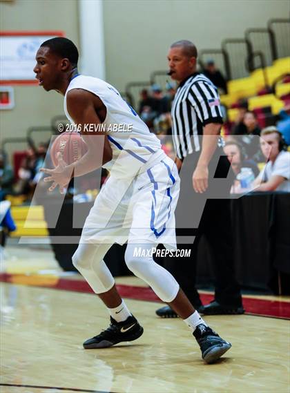 Thumbnail 1 in Hillcrest Prep vs Westbury Christian (Hoophall West Invitational) photogallery.