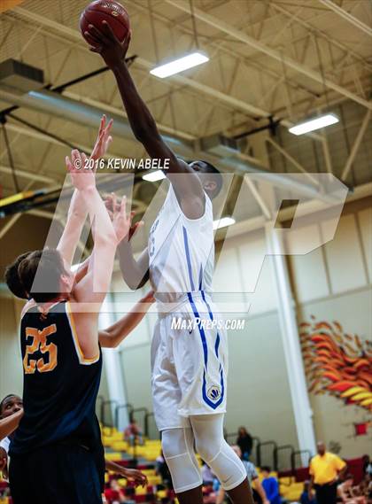 Thumbnail 3 in Hillcrest Prep vs Westbury Christian (Hoophall West Invitational) photogallery.