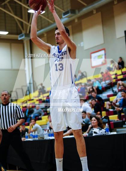 Thumbnail 3 in Hillcrest Prep vs Westbury Christian (Hoophall West Invitational) photogallery.