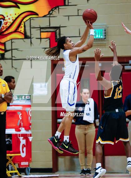 Thumbnail 3 in Hillcrest Prep vs Westbury Christian (Hoophall West Invitational) photogallery.