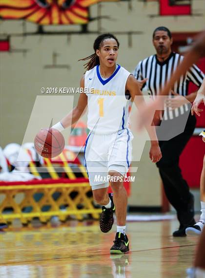 Thumbnail 1 in Hillcrest Prep vs Westbury Christian (Hoophall West Invitational) photogallery.