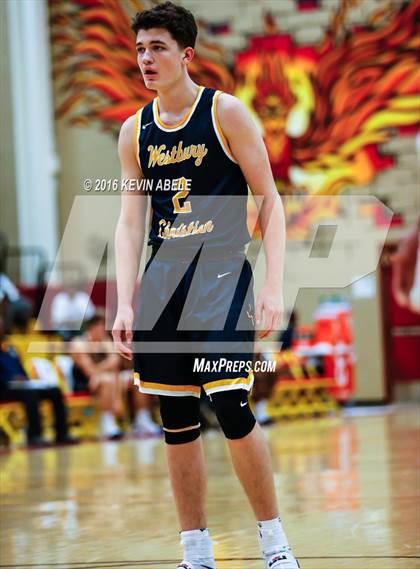 Thumbnail 1 in Hillcrest Prep vs Westbury Christian (Hoophall West Invitational) photogallery.