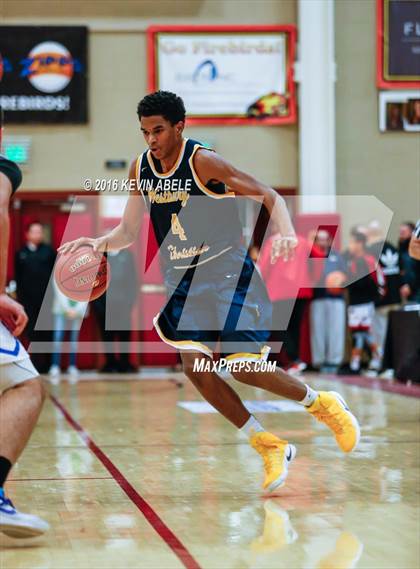 Thumbnail 3 in Hillcrest Prep vs Westbury Christian (Hoophall West Invitational) photogallery.