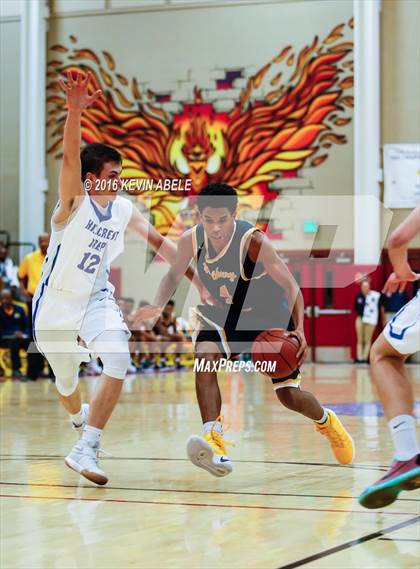 Thumbnail 2 in Hillcrest Prep vs Westbury Christian (Hoophall West Invitational) photogallery.