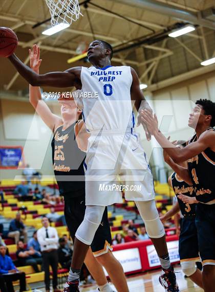 Thumbnail 1 in Hillcrest Prep vs Westbury Christian (Hoophall West Invitational) photogallery.