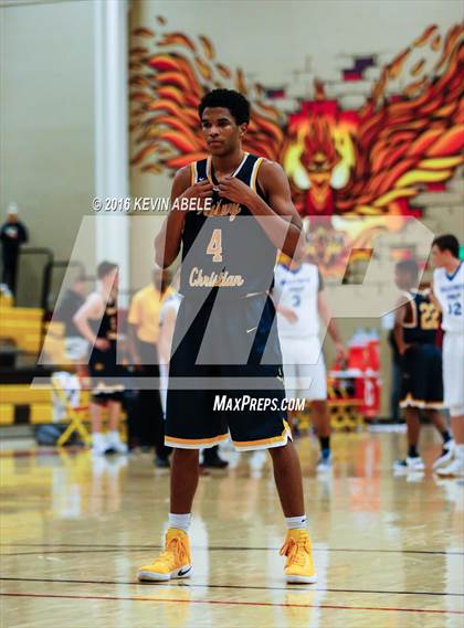 Thumbnail 2 in Hillcrest Prep vs Westbury Christian (Hoophall West Invitational) photogallery.
