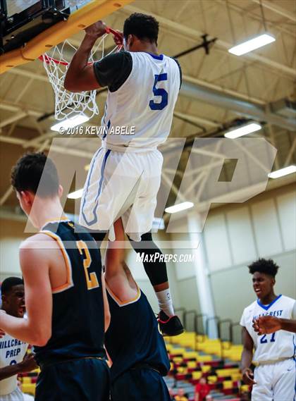 Thumbnail 3 in Hillcrest Prep vs Westbury Christian (Hoophall West Invitational) photogallery.