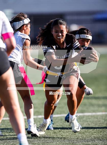 Thumbnail 1 in Saint Francis vs Branham (Milpitas Flag Football Invitational) photogallery.