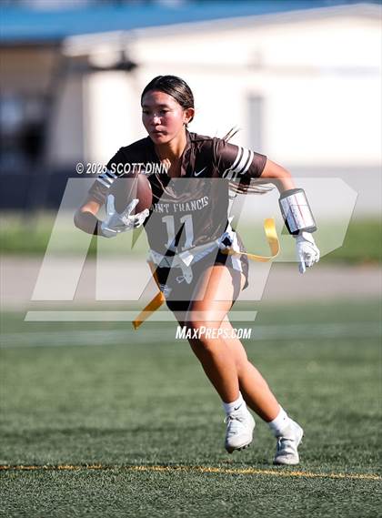 Thumbnail 2 in Saint Francis vs Branham (Milpitas Flag Football Invitational) photogallery.