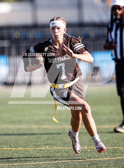 Thumbnail 2 in Saint Francis vs Branham (Milpitas Flag Football Invitational) photogallery.
