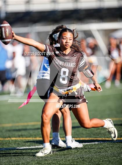 Thumbnail 2 in Saint Francis vs Branham (Milpitas Flag Football Invitational) photogallery.