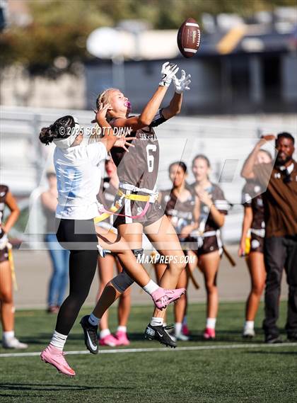 Thumbnail 1 in Saint Francis vs Branham (Milpitas Flag Football Invitational) photogallery.