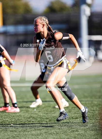 Thumbnail 3 in Saint Francis vs Branham (Milpitas Flag Football Invitational) photogallery.