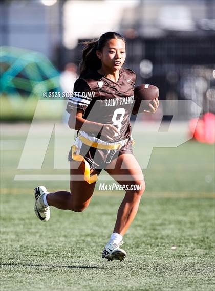 Thumbnail 3 in Saint Francis vs Branham (Milpitas Flag Football Invitational) photogallery.