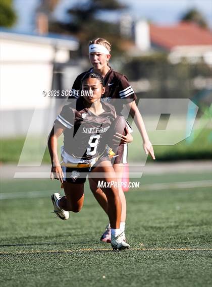 Thumbnail 2 in Saint Francis vs Branham (Milpitas Flag Football Invitational) photogallery.